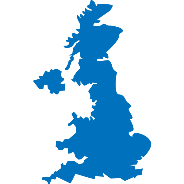 UK map silhouette